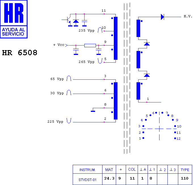 Schematic diagram for HR 6508