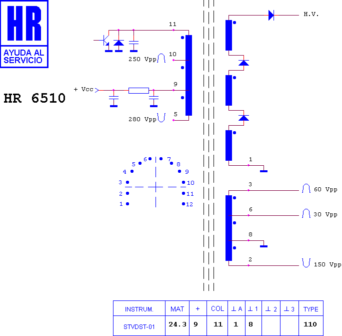 Schematic diagram for HR 6510