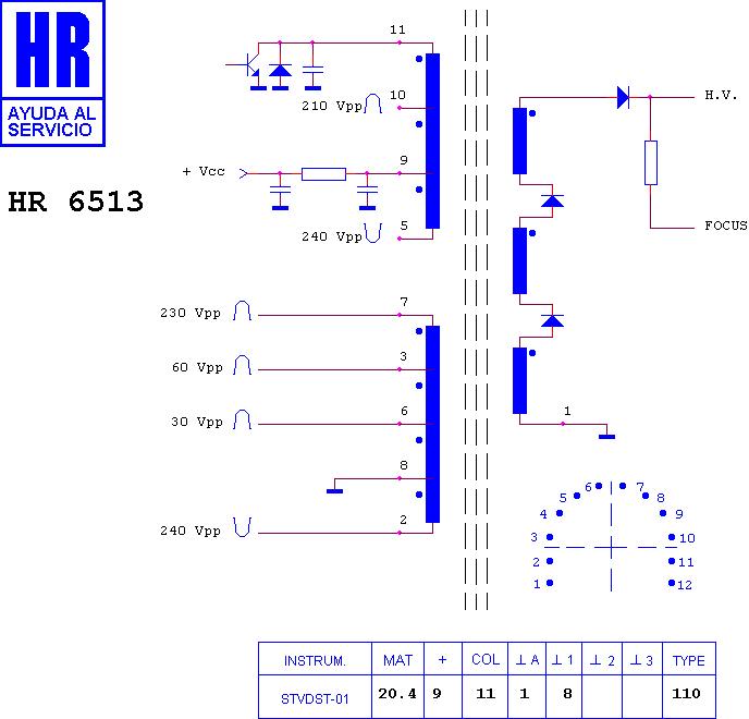 Schematic diagram for HR 6513