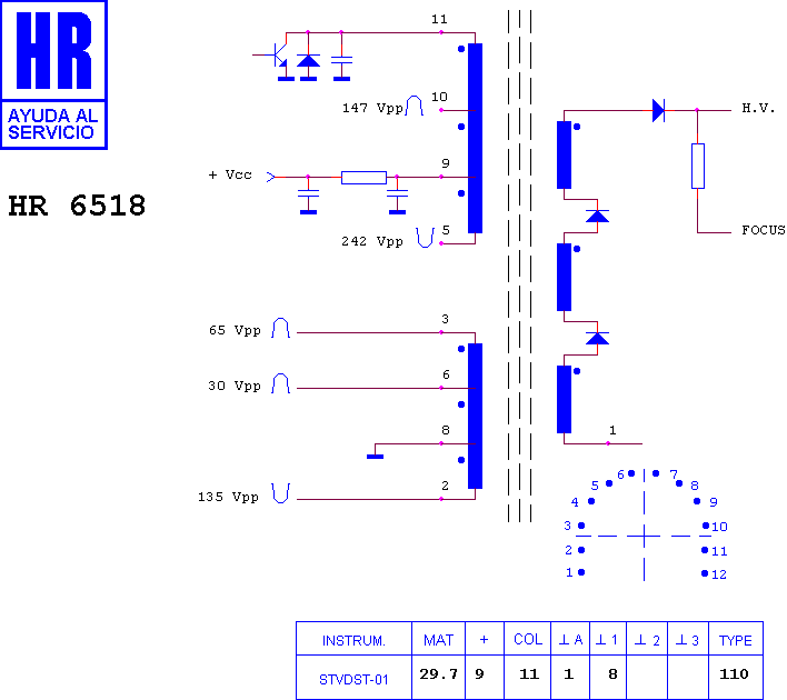 Schematic diagram for HR 6518