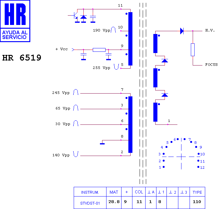 Schematic diagram for HR 6519