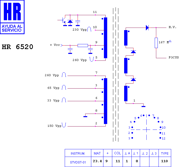 Schematic diagram for HR 6520
