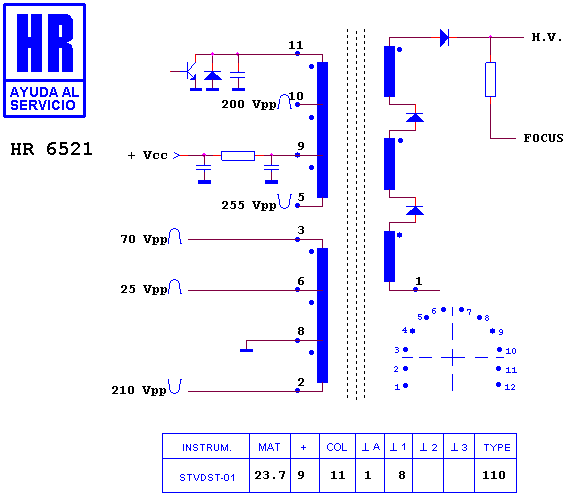 Schematic diagram for HR 6521