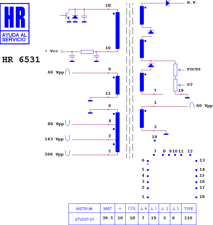 Schematic diagram for HR 6531