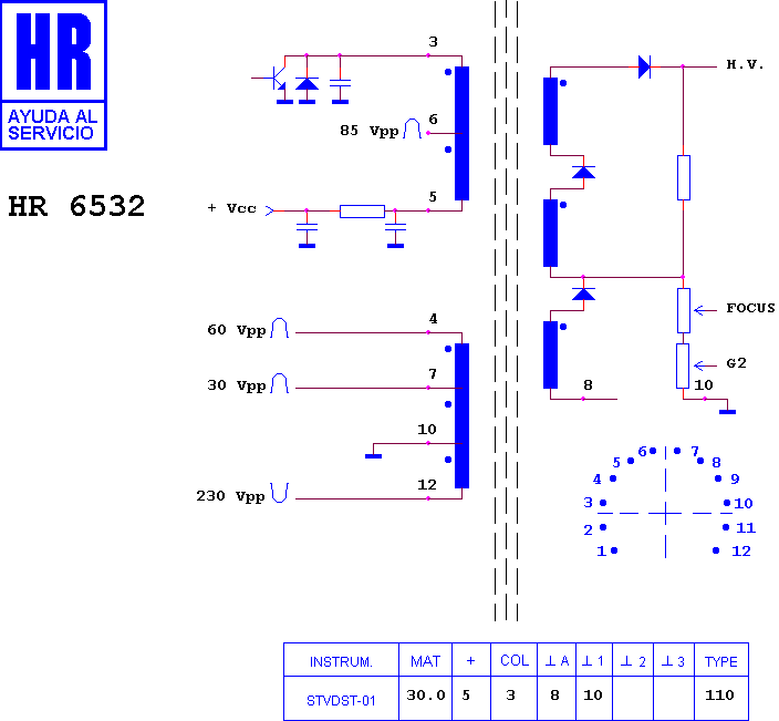 Schematic diagram for HR 6532