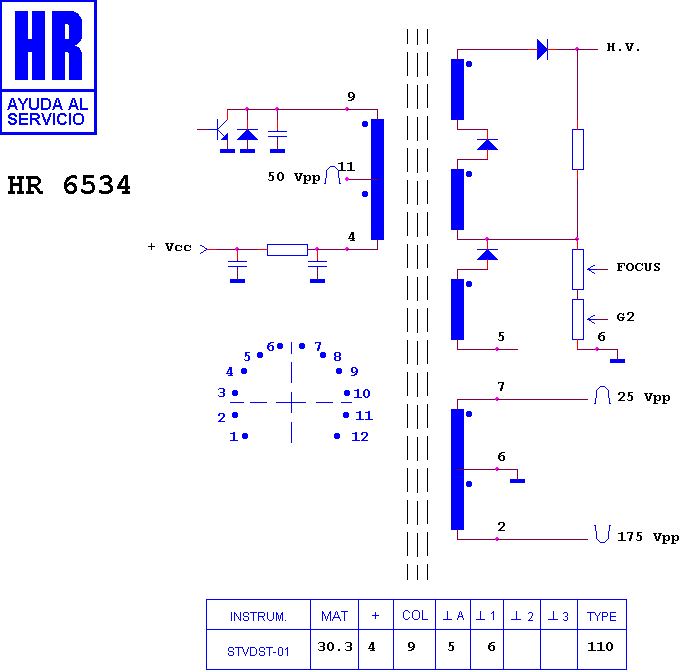 Schematic diagram for HR 6534