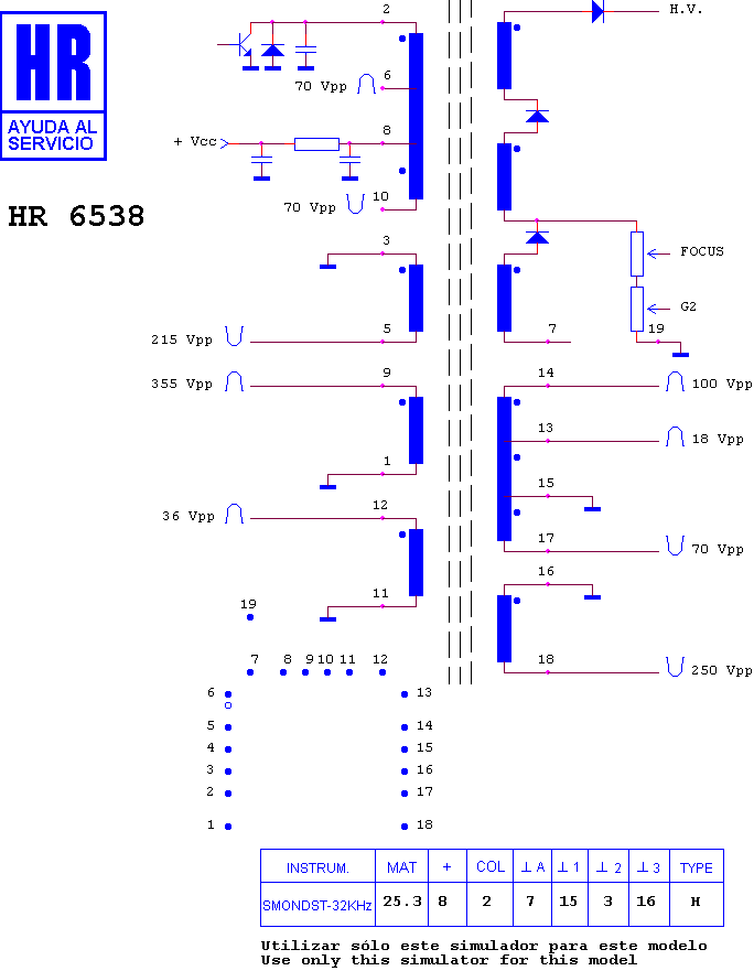Schematic diagram for HR 6538
