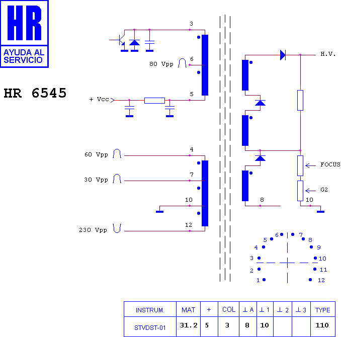Schematic diagram for HR 6545