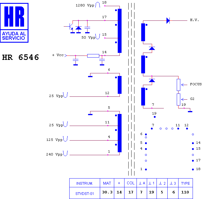 Schematic diagram for HR 6546