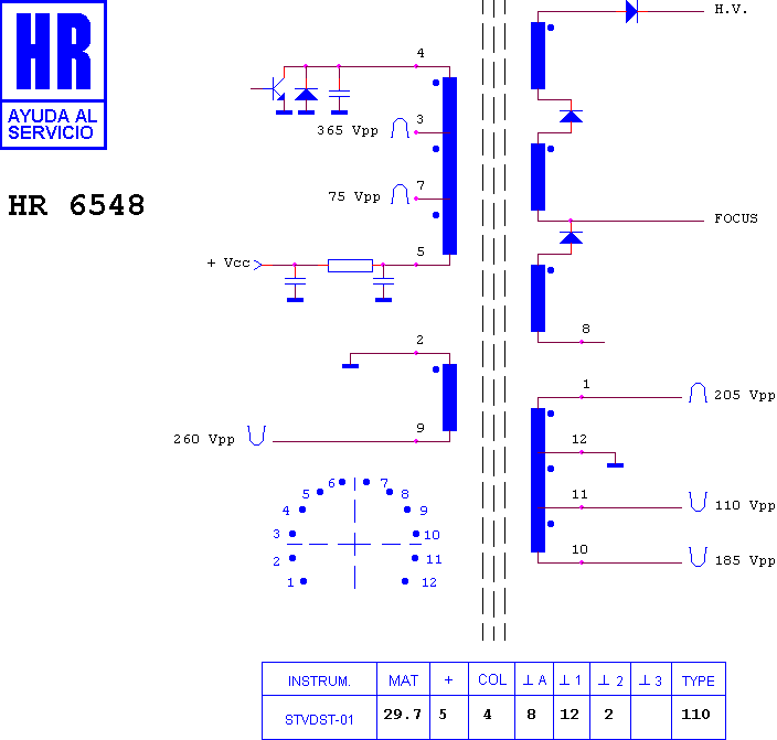 Schematic diagram for HR 6548