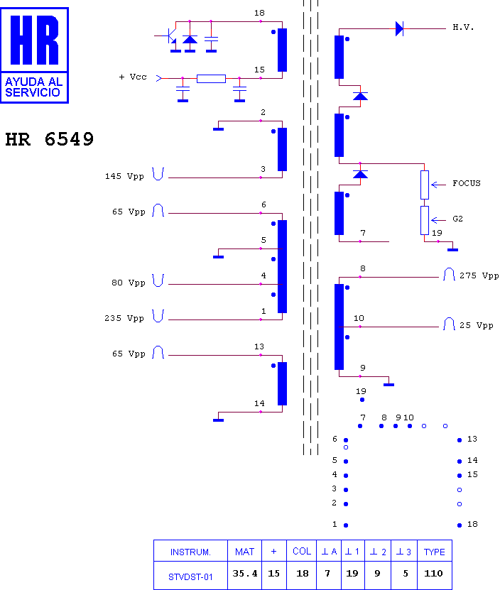 Schematic diagram for HR 6549