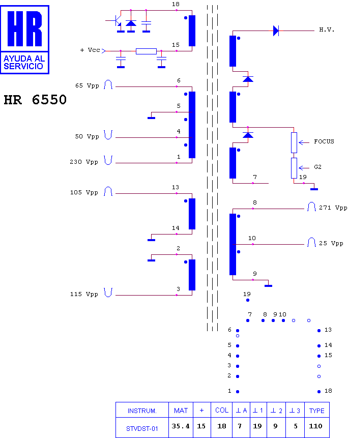 Schematic diagram for HR 6550