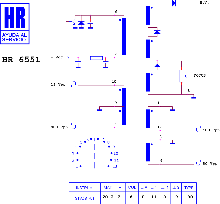Schematic diagram for HR 6551