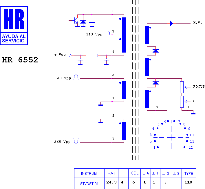 Schematic diagram for HR 6552