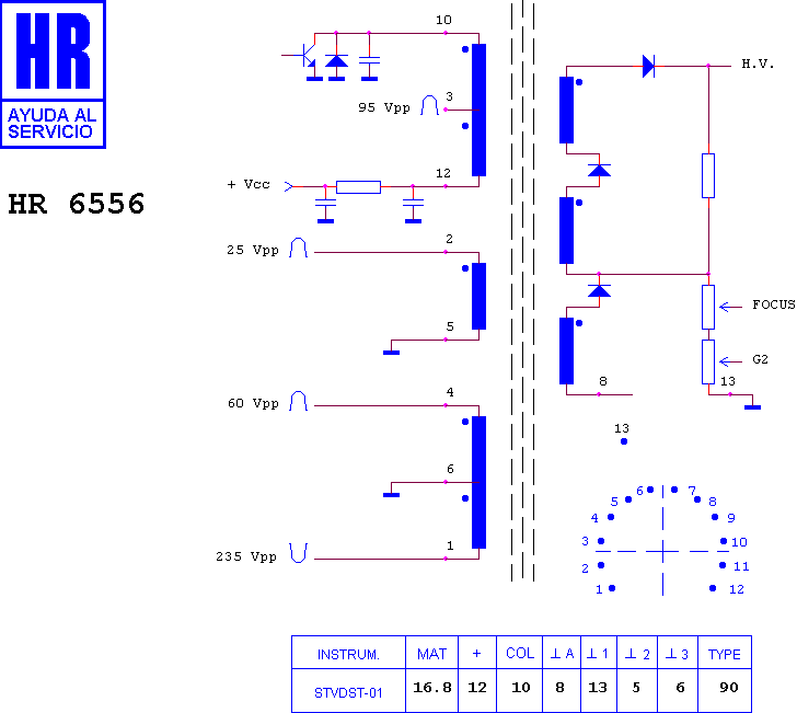Schematic diagram for HR 6556