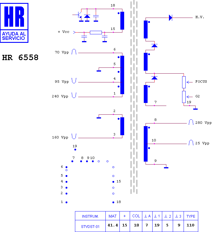 Schematic diagram for HR 6558