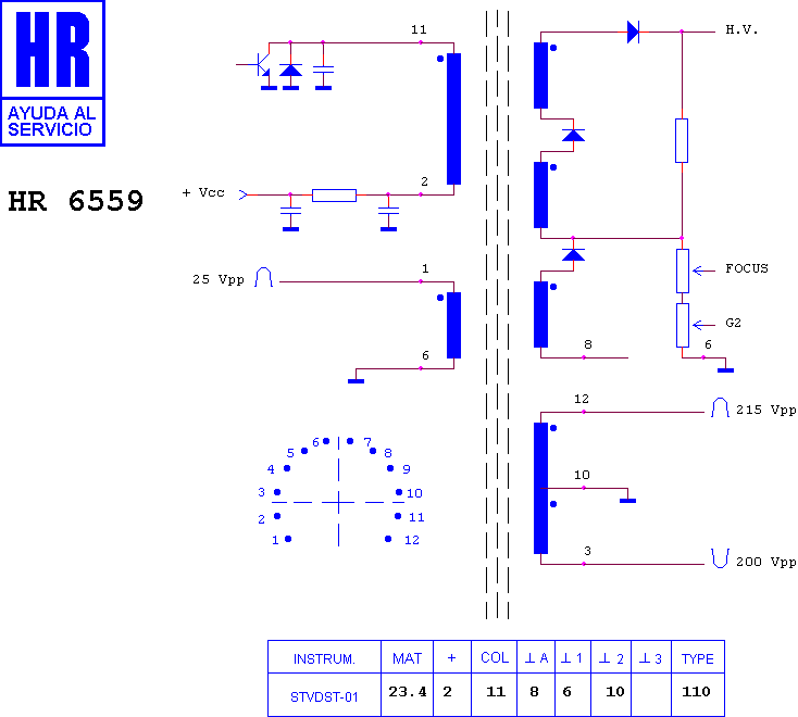 Schematic diagram for HR 6559