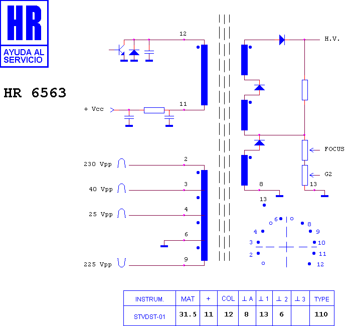 Schematic diagram for HR 6563