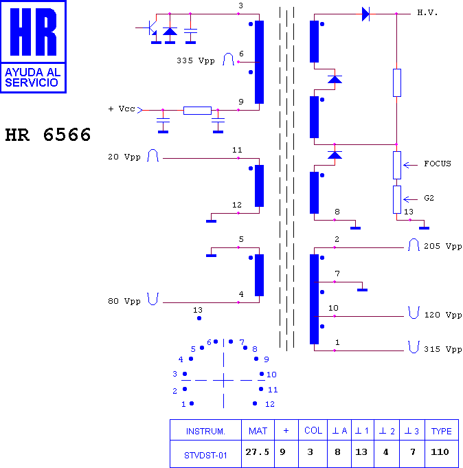 Schematic diagram for HR 6566