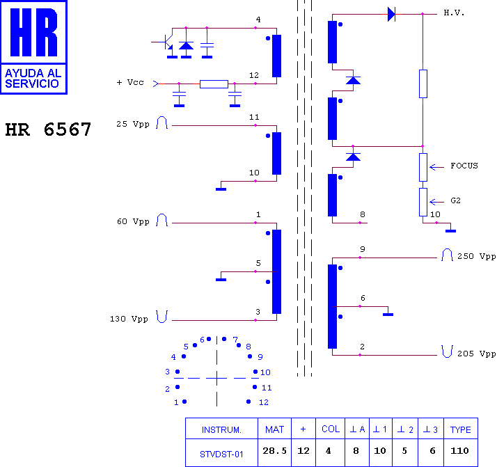 Schematic diagram for HR 6567