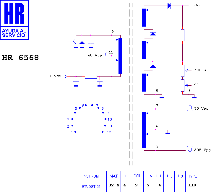 Schematic diagram for HR 6568