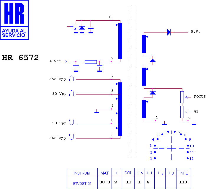 Schematic diagram for HR 6572