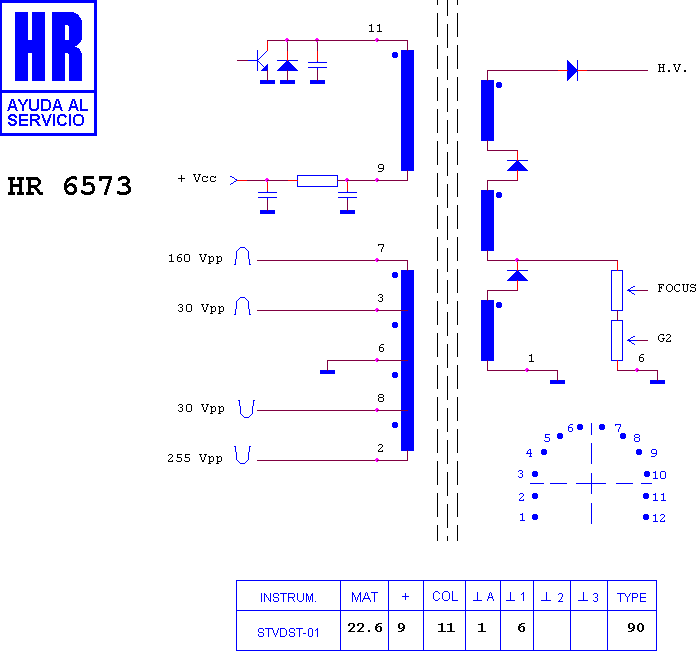 Schematic diagram for HR 6573