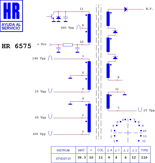 Schematic diagram for HR 6575