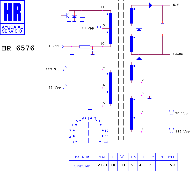 Schematic diagram for HR 6576