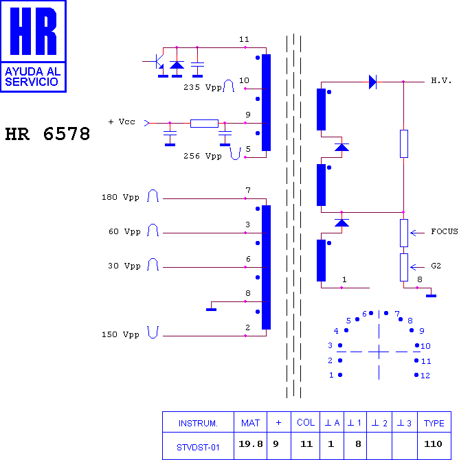 Schematic diagram for HR 6578
