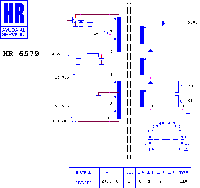 Schematic diagram for HR 6579