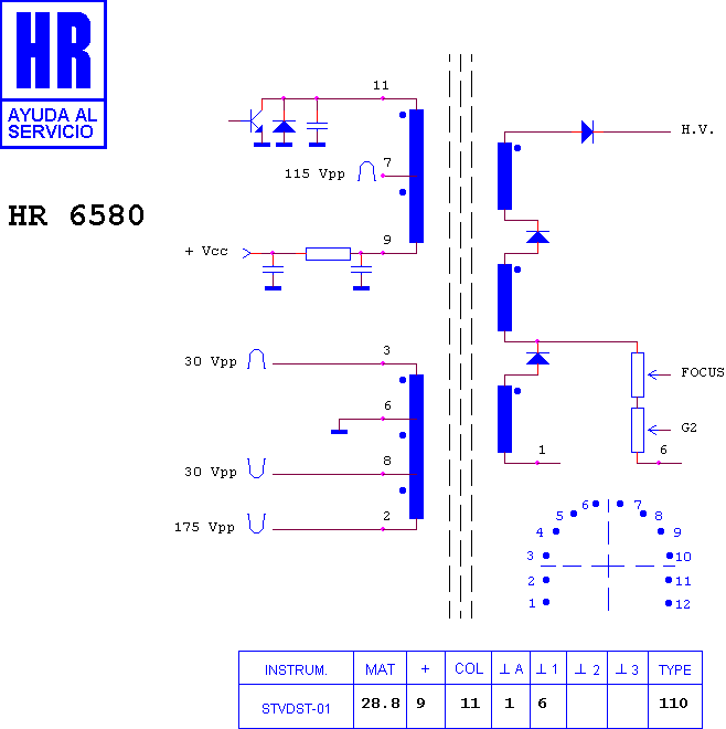 Schematic diagram for HR 6580