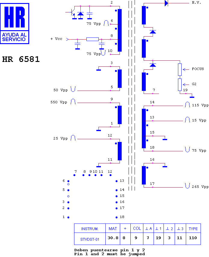 Schematic diagram for HR 6581