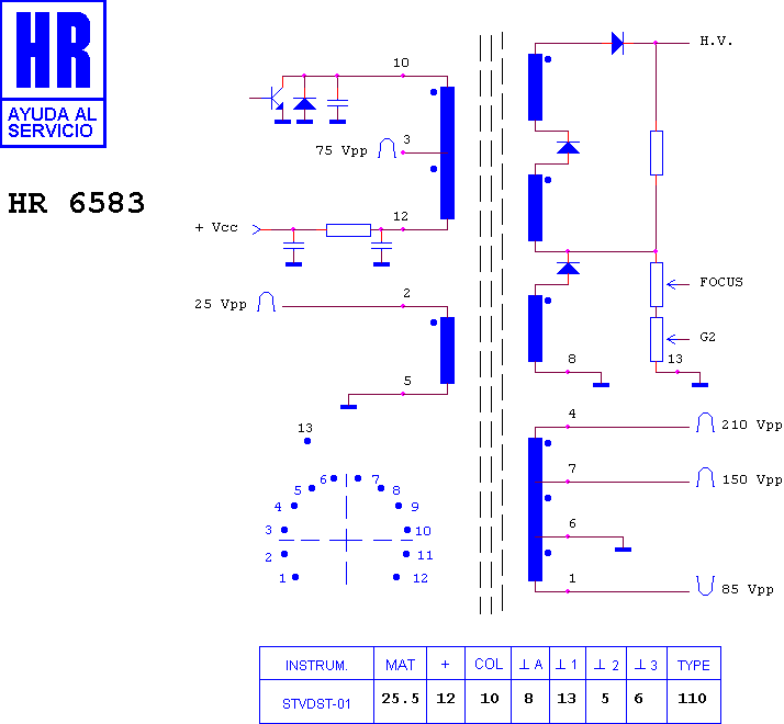 Schematic diagram for HR 6583
