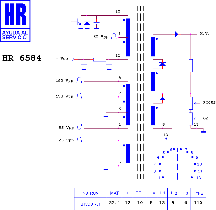 Schematic diagram for HR 6584