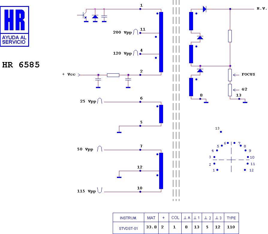 Schematic diagram for HR 6585