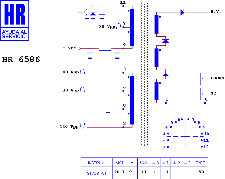 Schematic diagram for HR 6586