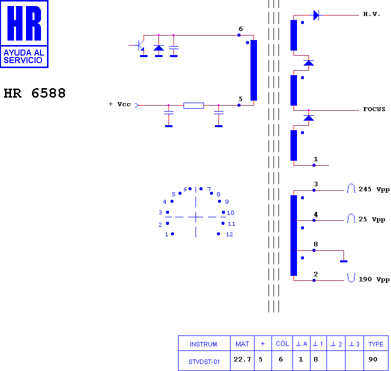 Schematic diagram for HR 6588