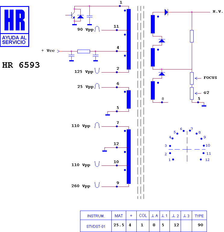 Schematic diagram for HR 6593