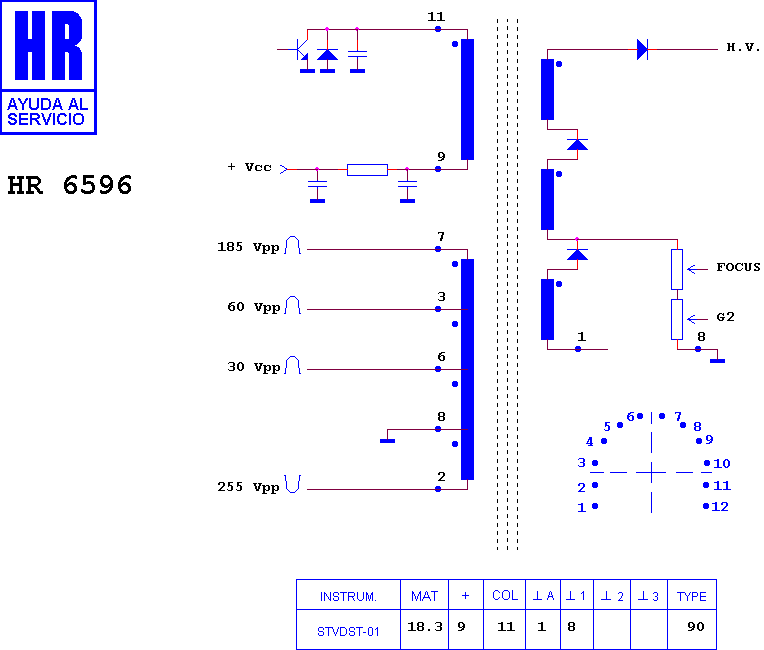 Schematic diagram for HR 6596