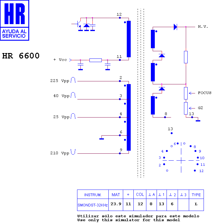 Schematic diagram for HR 6600