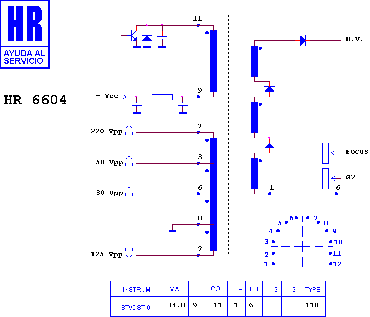 Schematic diagram for HR 6604