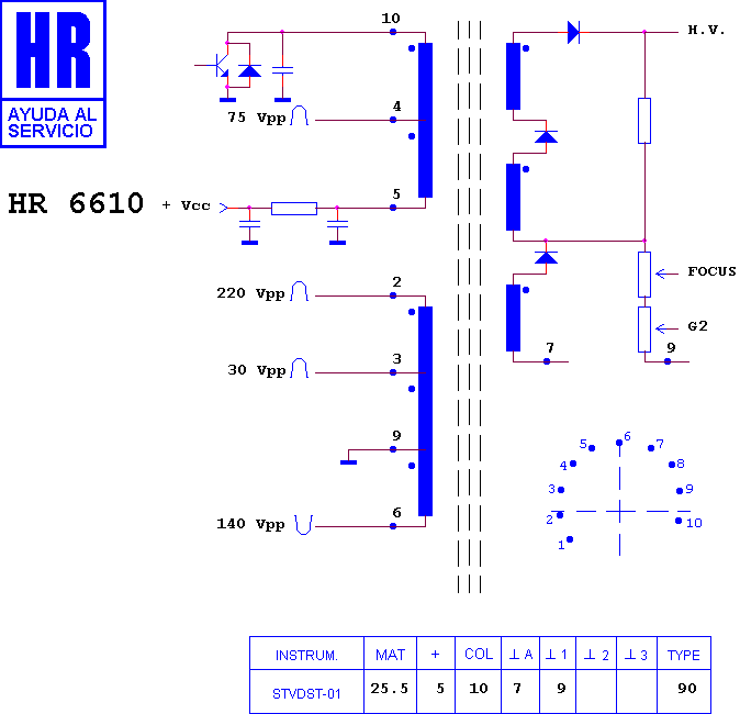 Schematic diagram for HR 6610