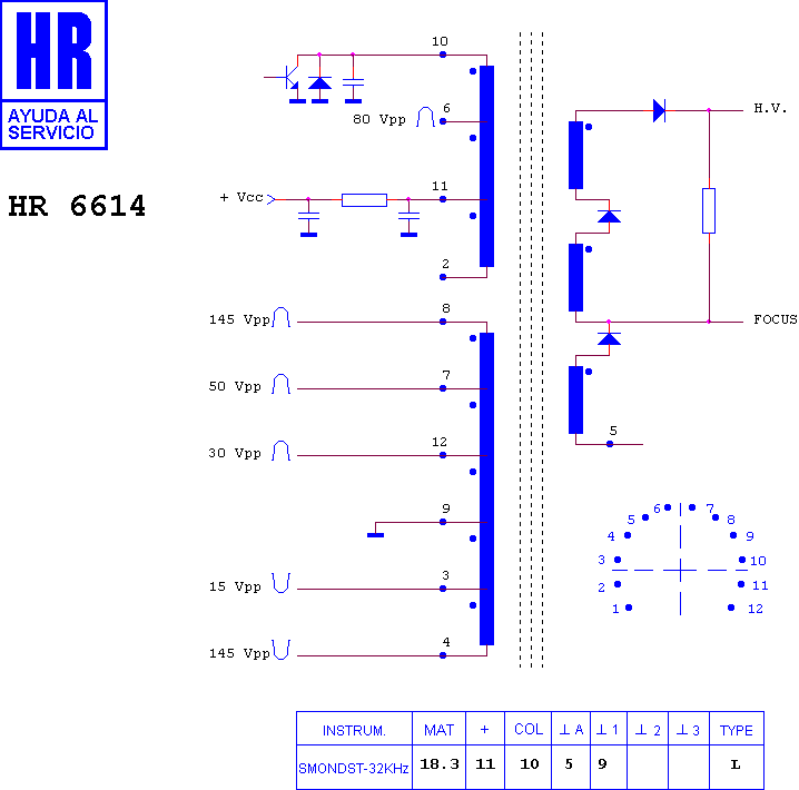 Schematic diagram for HR 6614