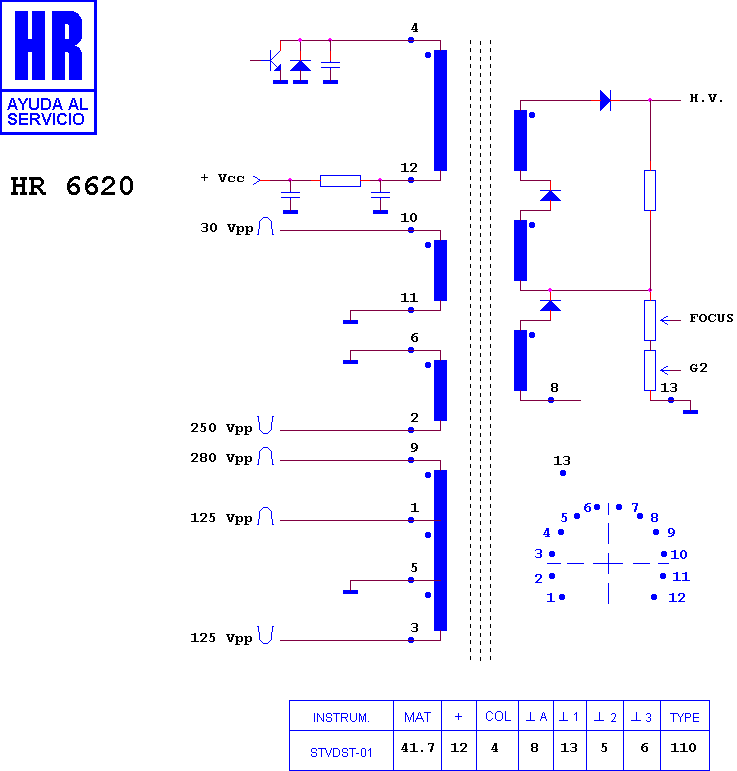 Schematic diagram for HR 6620