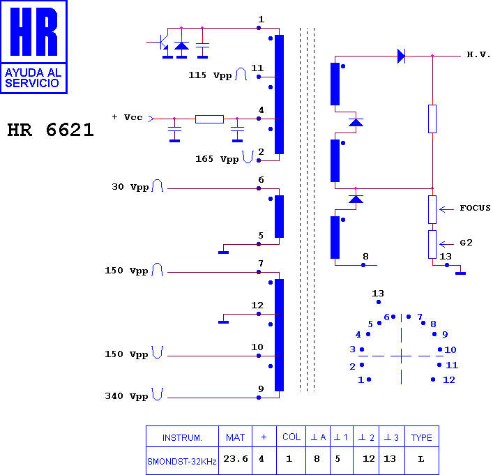 Schematic diagram for HR 6621