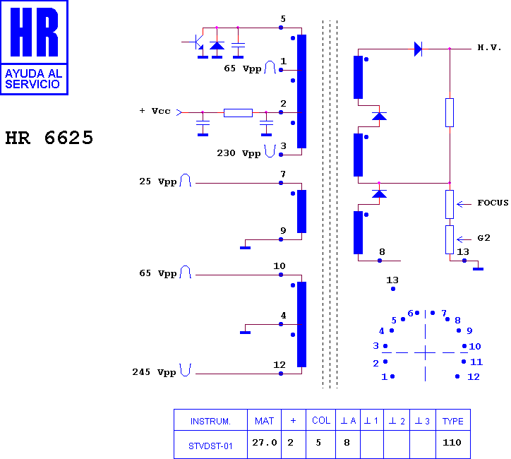 Schematic diagram for HR 6625