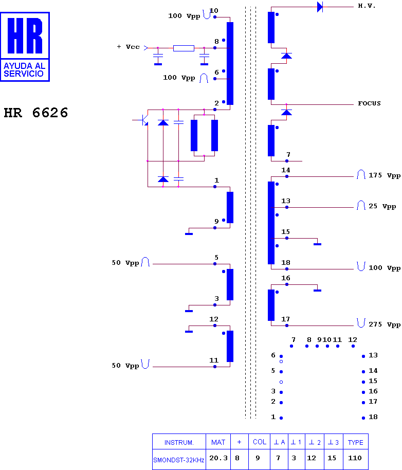 Schematic diagram for HR 6626