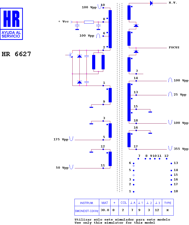 Schematic diagram for HR 6627