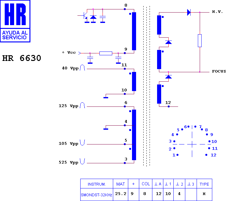 Schematic diagram for HR 6630